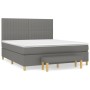 Cama box spring con colchón tela gris oscuro 180x200 cm de vidaXL, Camas y somieres - Ref: Foro24-3137334, Precio: 673,98 €, ...