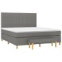 Cama box spring con colchón tela gris oscuro 180x200 cm de vidaXL, Camas y somieres - Ref: Foro24-3137334, Precio: 673,98 €, ...