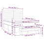 Cama box spring con colchón tela marrón oscuro 140x200 cm de vidaXL, Camas y somieres - Ref: Foro24-3137240, Precio: 542,94 €...