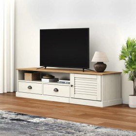 Mueble para TV VIGO madera maciza de pino blanco 156x40x40 cm en Muebles TV | Comprar online en Foru.es