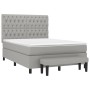 Cama box spring con colchón tela gris claro 140x190 cm de vidaXL, Camas y somieres - Ref: Foro24-3136829, Precio: 545,67 €, D...