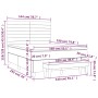 Cama box spring con colchón tela marrón oscuro 140x190 cm de vidaXL, Camas y somieres - Ref: Foro24-3137232, Precio: 538,44 €...