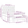 Cama box spring con colchón tela gris claro 140x190 cm de vidaXL, Camas y somieres - Ref: Foro24-3136829, Precio: 545,67 €, D...