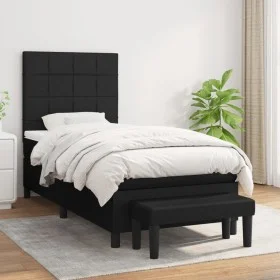 Box spring bed with black fabric mattress 90x190 cm by vidaXL, Beds and slatted bases - Ref: Foro24-3136559, Price: 340,92 €,...