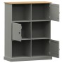 Librería VIGO madera maciza de pino gris 90x35x114,5 cm en Librerías y estanterías | Comprar online en Foru.es