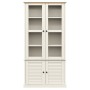 Armario con vitrina VIGO madera maciza pino blanco 85x35x170 cm en Librerías y estanterías | Comprar online en Foru.es