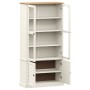 Armario con vitrina VIGO madera maciza pino blanco 85x35x170 cm en Librerías y estanterías | Comprar online en Foru.es