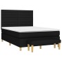 Cama box spring con colchón tela negro 140x200 cm de vidaXL, Camas y somieres - Ref: Foro24-3137239, Precio: 553,72 €, Descue...