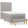 Cama box spring con colchón tela gris claro 80x200 cm de vidaXL, Camas y somieres - Ref: Foro24-3136949, Precio: 335,01 €, De...