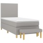 Cama box spring con colchón tela gris claro 80x200 cm de vidaXL, Camas y somieres - Ref: Foro24-3136949, Precio: 335,01 €, De...