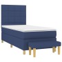 Cama box spring con colchón tela azul 90x200 cm de vidaXL, Camas y somieres - Ref: Foro24-3137131, Precio: 367,62 €, Descuent...
