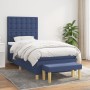 Cama box spring con colchón tela azul 90x200 cm de vidaXL, Camas y somieres - Ref: Foro24-3137451, Precio: 379,17 €, Descuent...