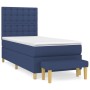 Cama box spring con colchón tela azul 90x200 cm de vidaXL, Camas y somieres - Ref: Foro24-3137451, Precio: 379,17 €, Descuent...