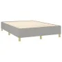 Box spring bed with light gray fabric mattress 140x190 cm by vidaXL, Beds and slatted bases - Ref: Foro24-3137069, Price: 532...
