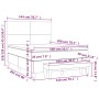 Cama box spring con colchón tela gris taupe 140x200 cm de vidaXL, Camas y somieres - Ref: Foro24-3137001, Precio: 548,67 €, D...