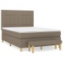 Cama box spring con colchón tela gris taupe 140x200 cm de vidaXL, Camas y somieres - Ref: Foro24-3137161, Precio: 555,75 €, D...