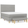 Cama box spring con colchón tela gris claro 140x190 cm de vidaXL, Camas y somieres - Ref: Foro24-3137229, Precio: 551,91 €, D...