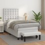 Cama box spring con colchón cuero sintético blanco 90x190 cm de vidaXL, Camas y somieres - Ref: Foro24-3137642, Precio: 352,1...
