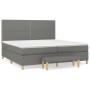 Cama box spring con colchón tela gris oscuro 200x200 cm de vidaXL, Camas y somieres - Ref: Foro24-3137102, Precio: 704,92 €, ...