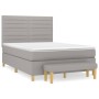 Cama box spring con colchón tela gris claro 140x200 cm de vidaXL, Camas y somieres - Ref: Foro24-3137237, Precio: 537,80 €, D...
