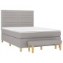 Cama box spring con colchón tela gris claro 140x200 cm de vidaXL, Camas y somieres - Ref: Foro24-3137237, Precio: 537,80 €, D...