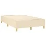Box spring bed with cream fabric mattress 120x200 cm by vidaXL, Beds and slatted bases - Ref: Foro24-3137146, Price: 455,23 €...