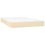 Box spring bed with cream fabric mattress 120x200 cm by vidaXL, Beds and slatted bases - Ref: Foro24-3137146, Price: 455,23 €...