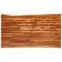Mesa de comedor con borde vivo madera maciza acacia 140x80x75cm en Mesas de comedor | Comprar online en Foru.es