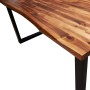 Mesa de comedor con borde vivo madera maciza acacia 140x80x75cm en Mesas de comedor | Comprar online en Foru.es