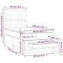 Box spring bed with gray synthetic leather mattress 90x190 cm by vidaXL, Beds and slatted bases - Ref: Foro24-3137639, Price:...