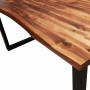 Mesa de comedor con borde vivo madera maciza acacia 160x80x75cm en Mesas de comedor | Comprar online en Foru.es