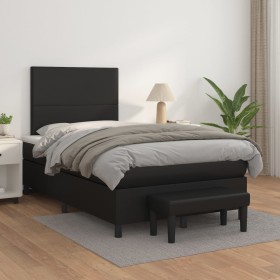 Cama box spring con colchón cuero sintético negro 120x200 cm de vidaXL, Camas y somieres - Ref: Foro24-3137533, Precio: 430,2...