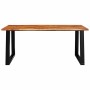 Mesa de comedor con borde vivo madera maciza acacia 180x90x75cm en Mesas de comedor | Comprar online en Foru.es