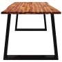 Mesa de comedor con borde vivo madera maciza acacia 180x90x75cm en Mesas de comedor | Comprar online en Foru.es