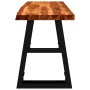 Banco con borde vivo madera maciza de acacia 110 cm en Bancos para recibidores y almacenamiento | Comprar online en Foru.es