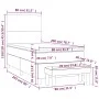Boxspringbett mit schwarzer Kunstledermatratze 80x200 cm von vidaXL, Betten und Lattenroste - Ref: Foro24-3137509, Preis: 328...