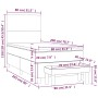 Cama box spring con colchón cuero sintético negro 80x200 cm de vidaXL, Camas y somieres - Ref: Foro24-3137509, Precio: 323,68...