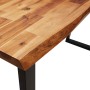 Mesa consola con borde vivo madera maciza acacia 110x35x80 cm en Mesas auxiliares | Comprar online en Foru.es