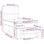 Box spring bed with gray synthetic leather mattress 90x200 cm by vidaXL, Beds and slatted bases - Ref: Foro24-3137645, Price:...
