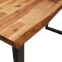 Mesa consola con borde vivo madera maciza acacia 140x40x80 cm en Mesas auxiliares | Comprar online en Foru.es