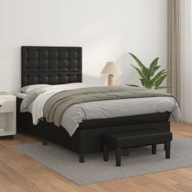Cama box spring con colchón cuero sintético negro 120x200 cm de vidaXL, Camas y somieres - Ref: Foro24-3137653, Precio: 421,9...
