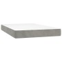 Cama box spring con colchón terciopelo gris claro 120x200 cm de vidaXL, Camas y somieres - Ref: Foro24-3137713, Precio: 440,3...