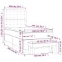Box spring bed with black synthetic leather mattress 100x200 cm by vidaXL, Beds and slatted bases - Ref: Foro24-3137647, Pric...