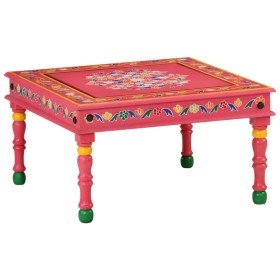 Mesa de centro madera maciza de mango rosa pintada a mano en Mesas de centro | Comprar online en Foru.es