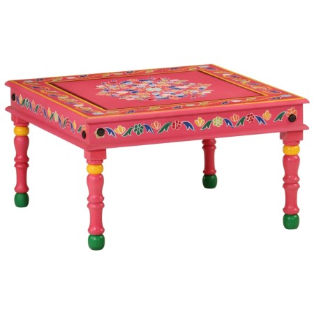 Mesa de centro madera maciza de mango rosa pintada a mano en Mesas de centro | Comprar online en Foru.es
