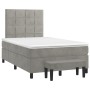 Cama box spring con colchón terciopelo gris claro 120x200 cm de vidaXL, Camas y somieres - Ref: Foro24-3137833, Precio: 450,3...
