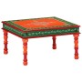 Mesa de centro madera maciza de mango naranja pintada a mano en Mesas de centro | Comprar online en Foru.es