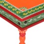 Mesa de centro madera maciza de mango naranja pintada a mano en Mesas de centro | Comprar online en Foru.es
