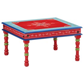 Mesa de centro madera maciza de mango rojo pintada a mano en Mesas de centro | Comprar online en Foru.es