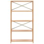 Estantería de 5 niveles madera maciza de roble 80x30x146 cm en Librerías y estanterías | Comprar online en Foru.es